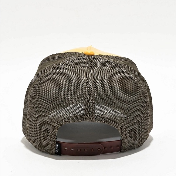 Goorin Bros Yellow and Brown Trucker Hat with Mesh Back - Picture 2 of 6